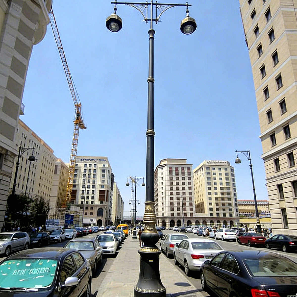 14-Meter Aluminum Street Light Poles: Enhancing Cairo’s Urban Landscape,14-meter aluminum street light poles